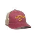thumbnail image 1 of Womens Captain With Anchor Ponytail Mesh Back Cap, 1 of 1