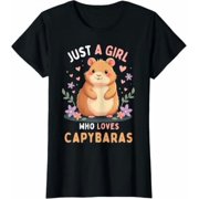 Womens Capybara Just A Girl Who Loves Capybara Lover T-Shirt