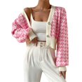 thumbnail image 1 of Womens Cardigan Knitted Sweater New Solid Color Button Open Long Sleeve Light Weight Cardigan, 1 of 6