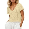 thumbnail image 1 of Womens Cardigan Lace Knit Beach Cover Up Summer Open Front For Casual Sheer Crochet Top Work Cardians, 1 of 6