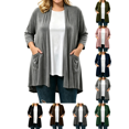 thumbnail image 1 of Womens Cardigan Nelozsy Women's Fashion Casual Solid Color Long Sleeve Cardigan Top Gray S, 1 of 6