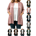 thumbnail image 1 of Womens Cardigan Nelozsy Women's Fashion Casual Solid Color Long Sleeve Cardigan Top Pink M, 1 of 6