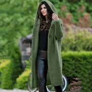 ALIGAMENT Womens Cardigan Ribbed Sweaters Outwear Long Sleeve Button Down Knit Hooded For Women Fall Green