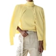 thumbnail image 1 of Womens Cardigan Sets 2 Piece Long Sleeve Shrug Top Cropped Cardigan Jackets with Vest Yellow Set S, 1 of 9