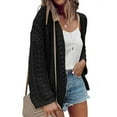 thumbnail image 1 of Womens Cardigan Sweater Black L, 1 of 7