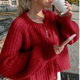thumbnail image 1 of Womens Cardigan Sweater Button Down Long Sleeve Chunky Soft Knit Sweater Fall Open Front Loose Casual Cardigan Coat, 1 of 6
