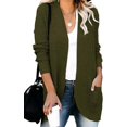 thumbnail image 1 of Womens Cardigan Sweater Coat Long Sleeve Open Front Knitted Outwear with Pockets, 1 of 5
