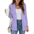thumbnail image 1 of Womens Cardigan Sweater Long Sleeve Open Front Knit Cardigan Sweater with Pockets, 1 of 6
