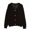 thumbnail image 1 of Womens Cardigan Sweaters Cable Knit Sweater Fall Winter Chunky Open Front Button Down Coats with Pockets S-XL, 1 of 4