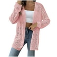 thumbnail image 1 of Womens Cardigan Sweaters Classic Solid Hollow Out Knit Cardigans Open Front Lightweight Jacket Coat, 1 of 6