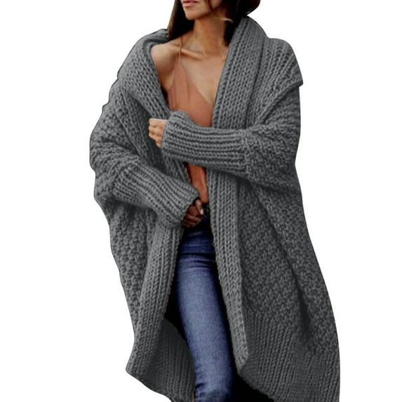 Womens Cardigan Sweaters Knit Lightweight Dark Gray Long Cardigan Comfort Colors Fall Outfits Women Sweaters