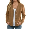 thumbnail image 1 of Womens Cardigan Sweaters Knitted Button Up Light Khaki Sweaters for Women Warm Cardigan Fall Fashion Must Haves Cute Outfits, 1 of 5