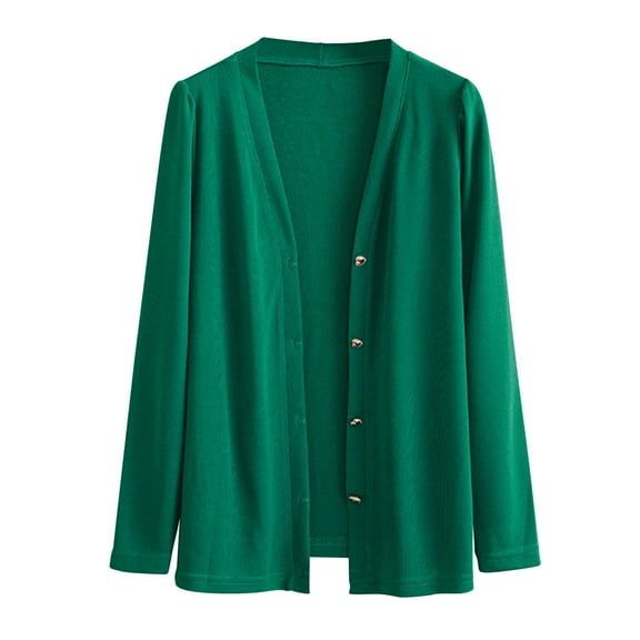 Womens Cardigan Sweaters New Plus Size Cardigan for Women Open Front Button up Lightweight Casual Soft Sweater Fall Winter Outerwear Green 3XL