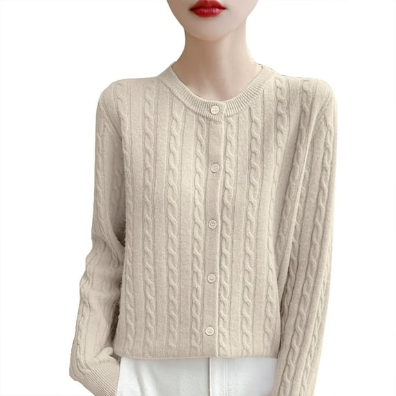 Womens Cardigan, Yigetop Cardigans for Women Crochet Sweaters for Women Sweaters for Women Beige L