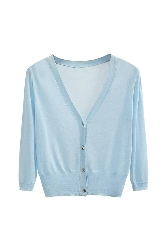 Womens Cardigans Lightweight V Neck Cardigan Sweater Plus Jacket Solid Color Knitted Sweater Cardigan Sweaters for Women