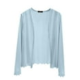 thumbnail image 1 of Womens Cardigans Lightweight, Yigetop Women's Thin Long Sleeved Cardigan for Women for Summer Large Size Loose Air Conditioning Shawl Exterior Exterior Light Weight Cardigan Women Blue M, 1 of 7