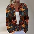 thumbnail image 1 of Heisall Womens Cardigans Thanksgiving New Arrival Long Sleeve Print Button Knit Casual Outerwear, 1 of 5