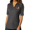 thumbnail image 1 of Womens Cardinal Couple on Branch Button-Down Stretch Shirt, 3XL Graphite Gray, 1 of 4