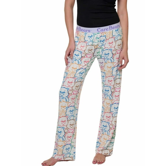 Womens Care Bears Sleep Pants Loungewear Pajama Pants Ultra Soft Elastic Waist