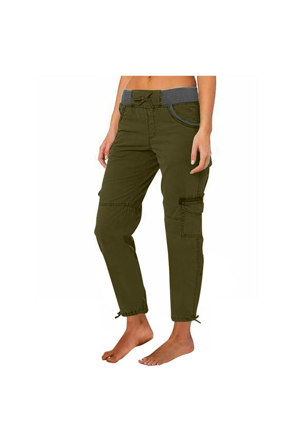 Womens Cargo Hiking Pants Lightweight Quick Dry Outdoor Athletic Summer Casual Loose Travel Ankle pants with Pockets
