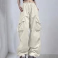 thumbnail image 1 of Womens Cargo Pants High Waisted Straight Leg Pants Relaxed Fit Womens Pants Trendy Womens Baggy Pants, 1 of 3