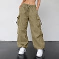 thumbnail image 1 of Womens Cargo Pants Lightweight Baggy Hiking Parachute Pant with Pockets Workout Athletic Casual Trouser Outdoor 2026, 1 of 5