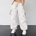 thumbnail image 1 of Womens Cargo Pants Lightweight Baggy Hiking Parachute Pant with Pockets Workout Athletic Casual Trouser Outdoor 2026, 1 of 5