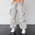 thumbnail image 1 of Womens Cargo Pants Lightweight Baggy Hiking Parachute Pant with Pockets Workout Athletic Casual Trouser Outdoor 2026, 1 of 5