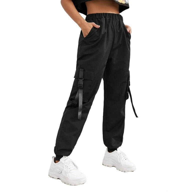 Buy Women Elasticated cuffs cargo jogger black s Online at Best Prices in  India - JioMart.