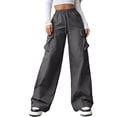 thumbnail image 1 of Womens Cargo Pants With Pocket 2026 Summer Spring Ladies' Loose Casual Straight Leg Work Pants, 1 of 7