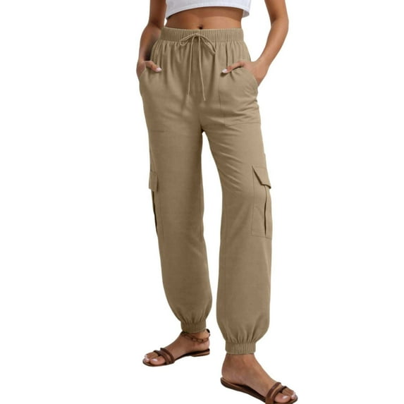 Womens Cargo Pants with Pockets High Waisted Hiking Pants Lightweight Women's Joggers Trendy Clothes for Women