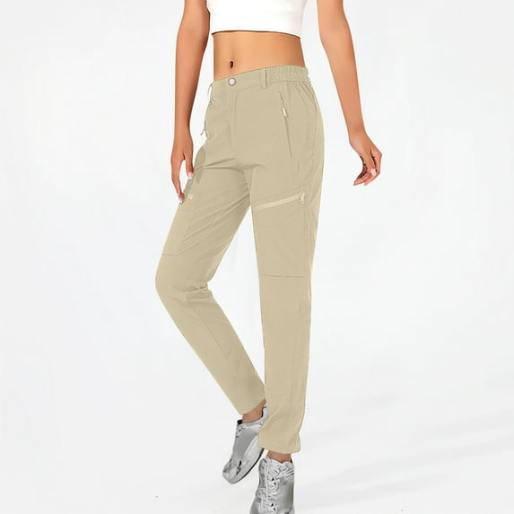 Womens Cargo Pants with Pockets Lightweight Hiking Pants Workout Running Pants for Travel Casual Athletic and Outdoor
