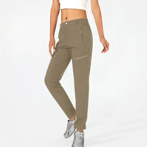 Womens Cargo Pants with Pockets Lightweight Hiking Pants Workout Running Pants for Travel Casual Athletic and Outdoor