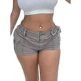 thumbnail image 1 of Womens Cargo Shorts Elastic Shorts Y2k Slim Fit Cargo Shorts for Harajuku Streetwear Gray XL, 1 of 5