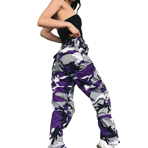Womens Cargo Trousers Casual Pants Military Army Camouflage Jeans