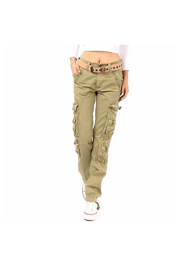 Womens Cargo Utility Work Hiking Army Military Multi Pockets Combat Casual Pants