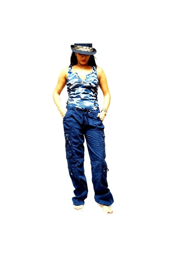 Womens Cargo Utility Work Hiking Army Military Multi Pockets Combat Casual Pants