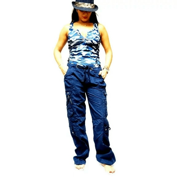 Womens Cargo Utility Work Hiking Army Military Multi Pockets Combat Casual Pants