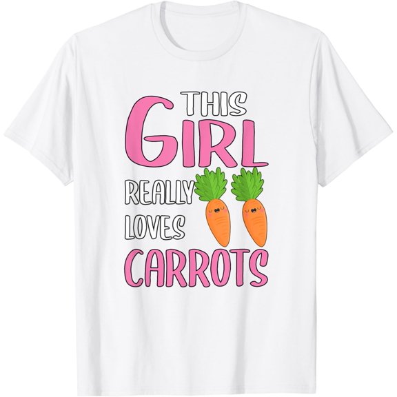Womens Carrot Gift This Girl Really Loves Carrots T-Shirt100% cotton