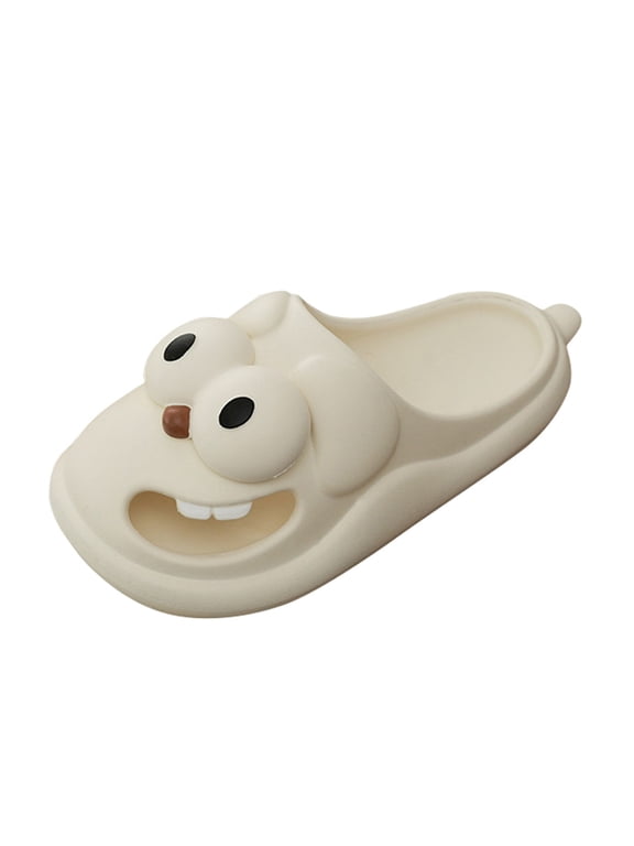 Womens Cartoon Dog Slippers Funny Big Eye Clogs Thick Sole Summer Slides,Comfortable Soft EVA Platform Sandals Indoor Outdoor Beach Wear,Non Slip House Shoes Cute Fashion Daily Casual Footwear