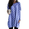thumbnail image 1 of Womens Casual Basic Tunic Tops Long Sleeve Sleep Shirt Pajamas Lounge Wear Longline Blouse Tee Shirt, 1 of 2