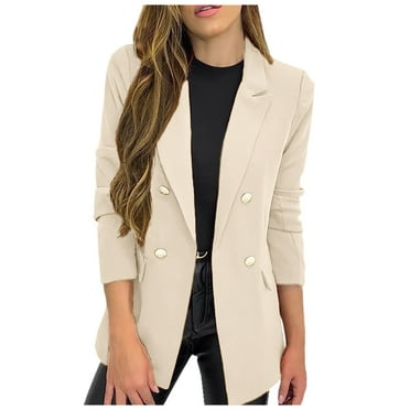 Womens Casual Blazer Clearance Oversized 2024 Fall Fashion Relaxed Fit Long Sleeve Blazer Office Work Business Jackets Limited Promotion