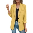 thumbnail image 1 of Womens Casual Blazer Jackets Long Sleeve Open Front Work Office Suit Jackets Business Dressy Lapel Button Coat with Pocket, 1 of 5