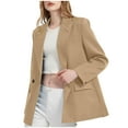 thumbnail image 1 of Womens Casual Blazer Loose Fit Open Front Suit Jackets Notched Lapel Long Sleeve Blazers Work Office Jackets, 1 of 7