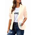 thumbnail image 1 of Womens Casual Blazers Long Sleeve Lapel Button Slim Work Office Blazer Jacket, 1 of 7