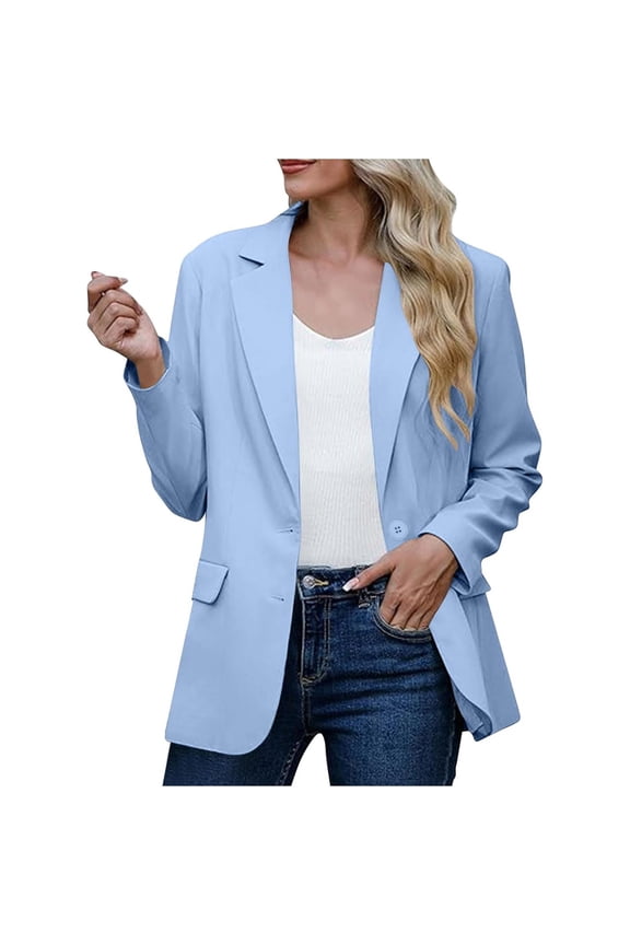 Womens Casual Blazers Open Front Long Sleeve Work Office Suit Jackets Blazer