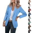 thumbnail image 1 of Womens Casual Blazers Open Front Long Sleeve Work office Suit Jackets Blazer with Pockets S-XXL White, 1 of 6