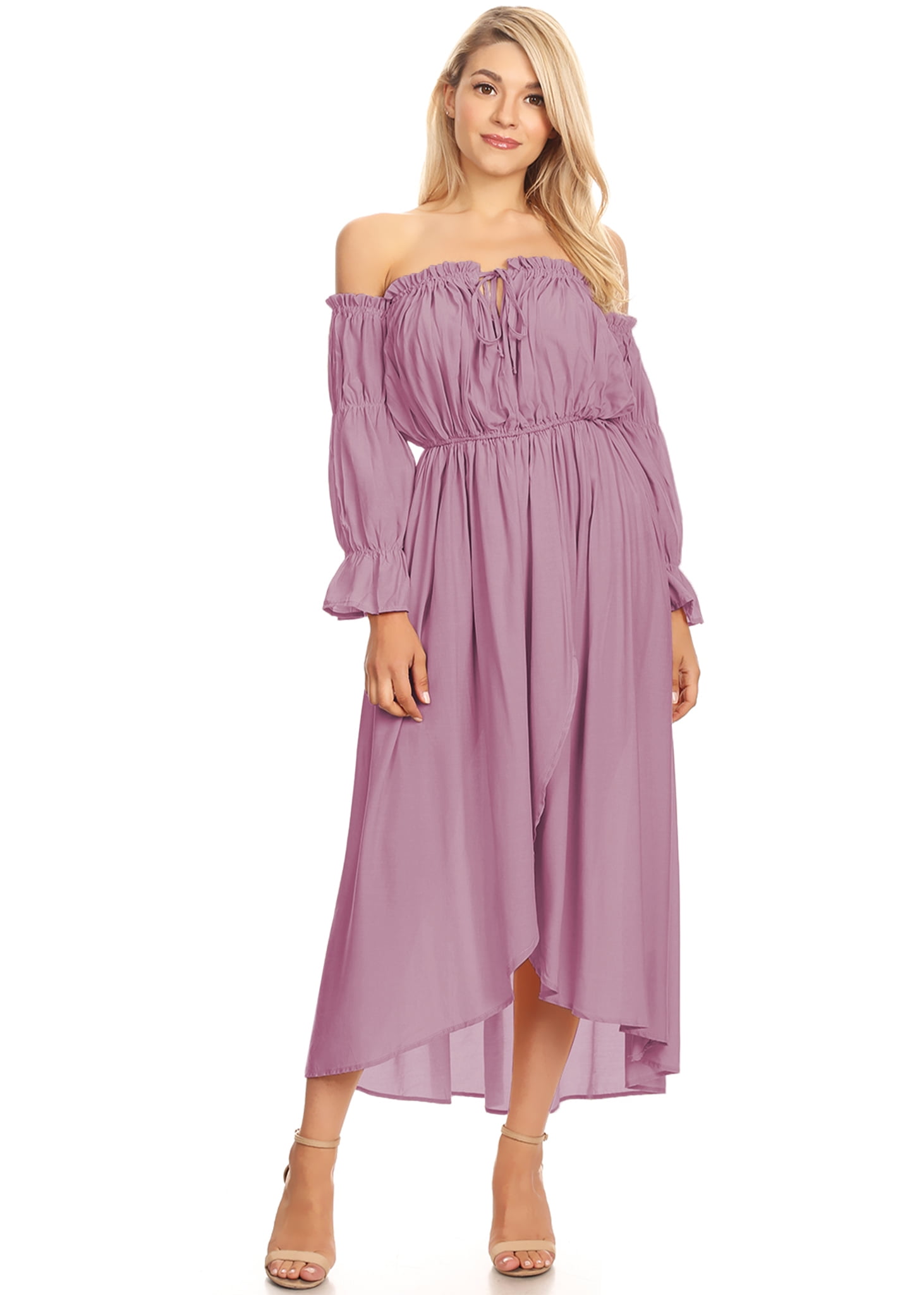 Off the shoulder peasant dress hot sale