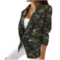 thumbnail image 1 of Womens Casual Camo Blazers Open Front,Blazers for Women Dressy Elegant Trendy Camou Graphic Jackets Boyfriend Blazer Natch Lapel Long Sleeve Business Casual Suits for Office Work, 1 of 5