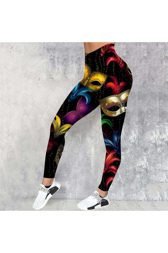 Womens Casual Carnival Colorful Feather Printing Tight Lifting Leggings Pants Lift Shorts Maternity Work Pants And Leggings for Women plus Size Womens Leggings Cute Pants for Women Maternity Summer